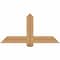 Ekena Millwork Eugene Smooth Timber Gable Bracket, Western Red Cedar, 48"W x 24"H x 3 1/2"D x 5 1/2"F, 12/12 Pitch GBW048X24X0406EUG00SWR - alternate 1